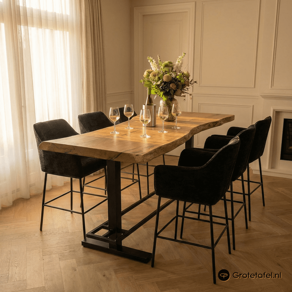 Bartafel eiken met epoxy