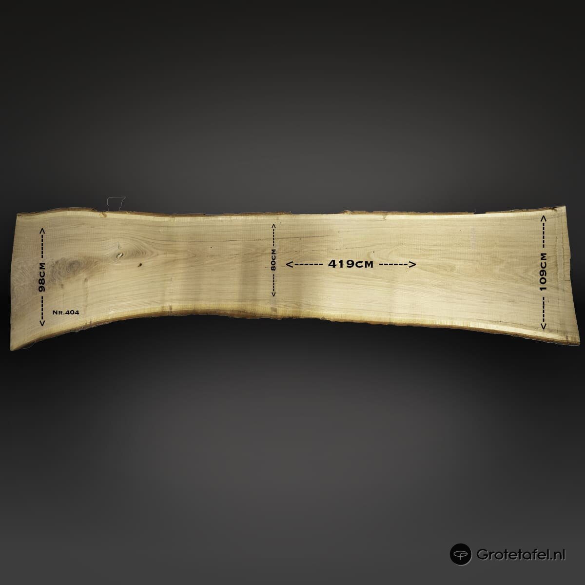 Eiken tafelblad 420cm