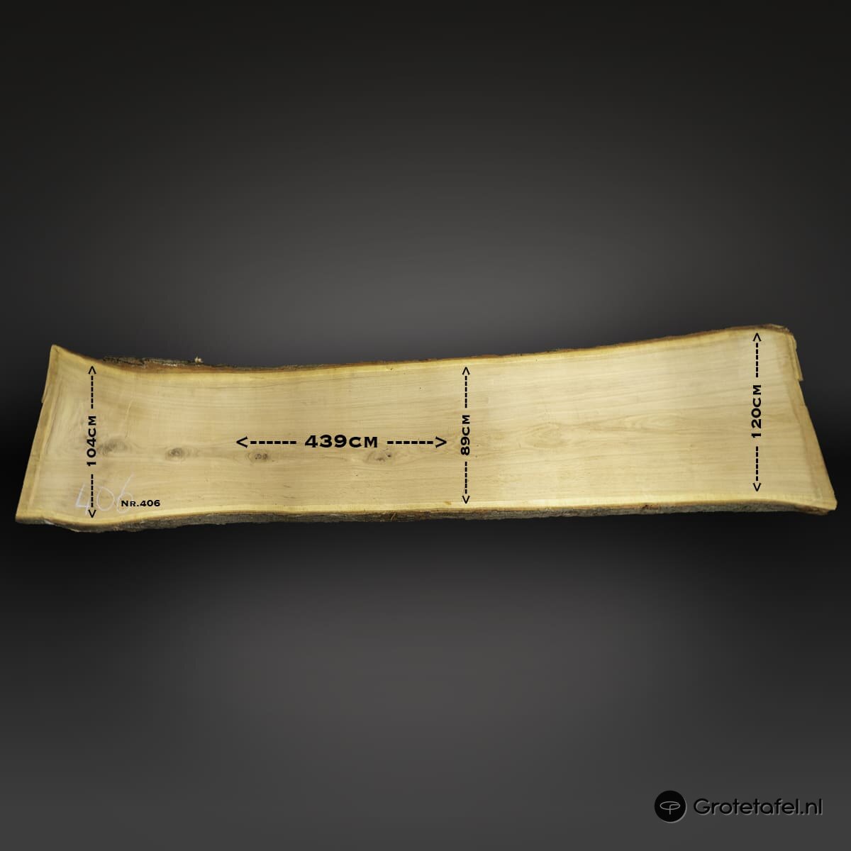 Eiken tafelblad 440cm