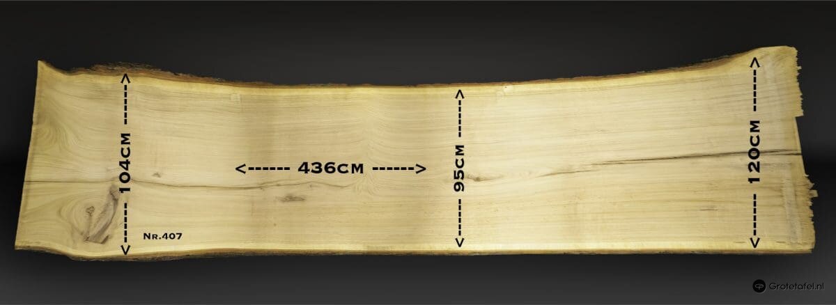 Eiken tafelblad 440cm - sfeerfoto 2