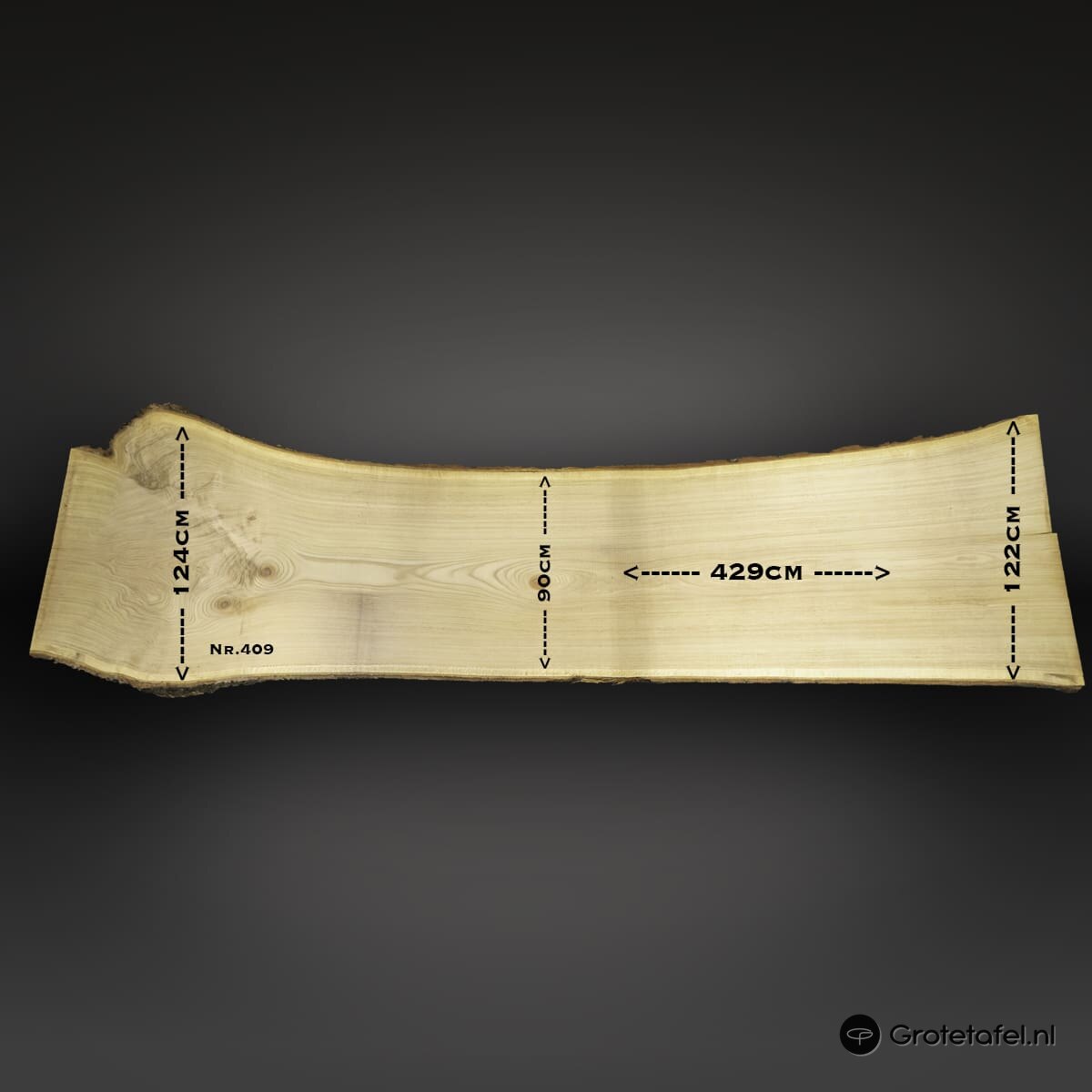 Eiken tafelblad 430cm