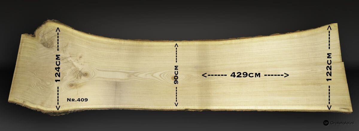 Eiken tafelblad 430cm - sfeerfoto 2