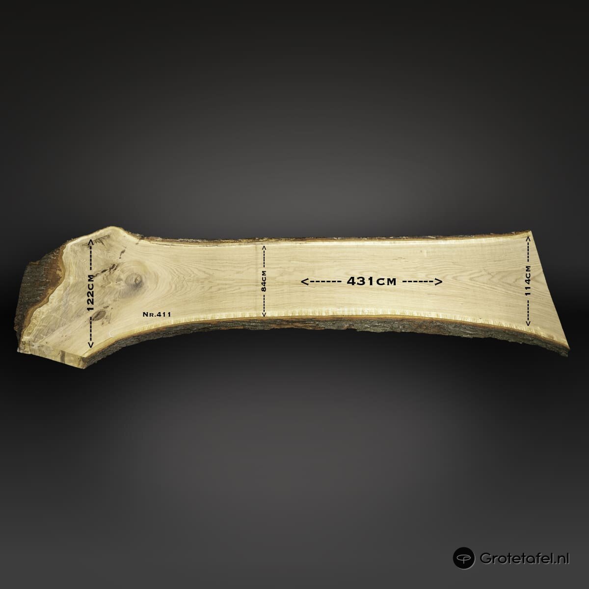 Eiken tafelblad 430cm