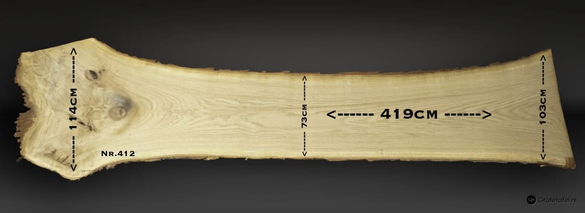Eiken tafelblad 420cm - sfeerfoto 2