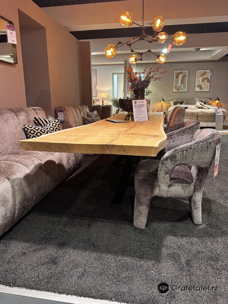 Eiken tafelblad DIRECT LEVERBAAR (U407) - sfeerfoto 3