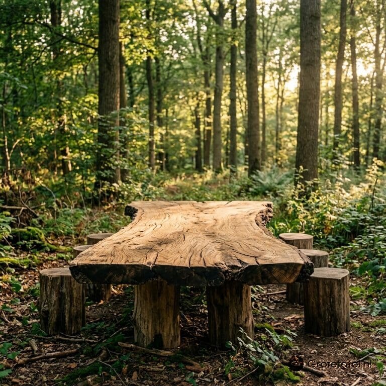 Duurzaam wonen begint bij je eettafel: Waarom een boomstamtafel de groene keuze is