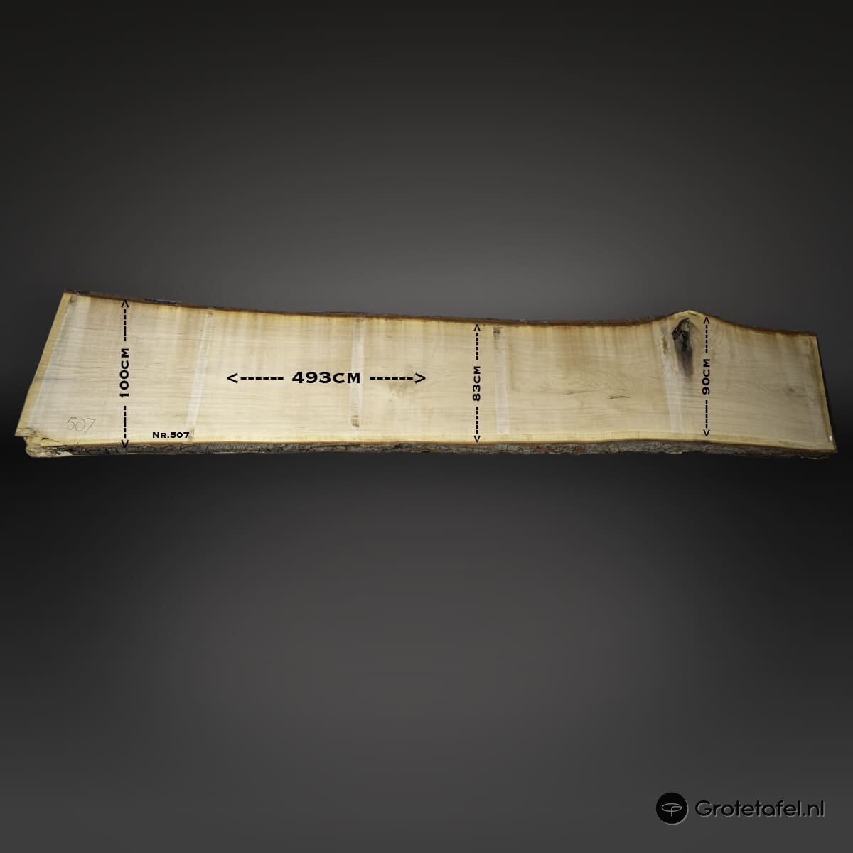 Eiken (Bar)tafelblad 490cm
