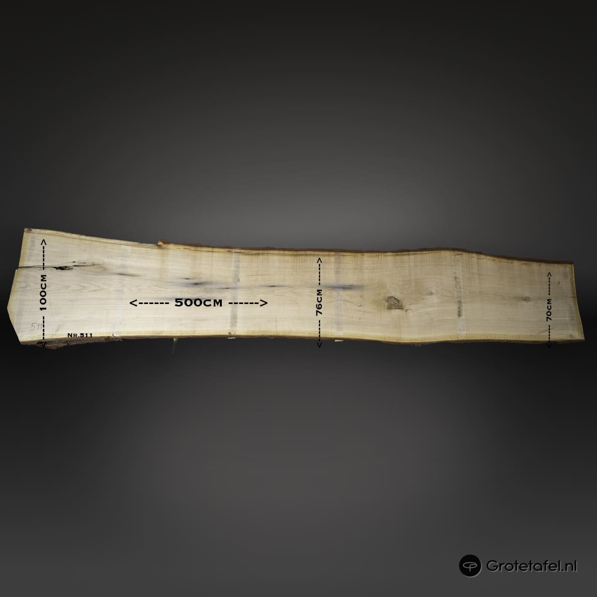 Eiken (Bar)tafelblad 450cm