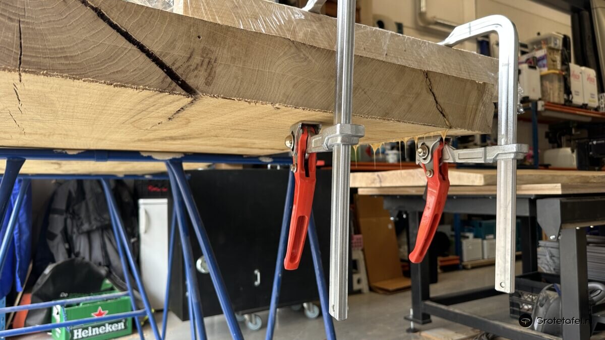 Eiken eetkamertafel 240cm - sfeerfoto 11